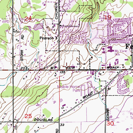 Topographic Map of Ferndale Seventh Day Adventist Church, WA