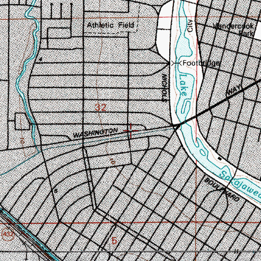 Topographic Map of Grace Lutheran Church, WA