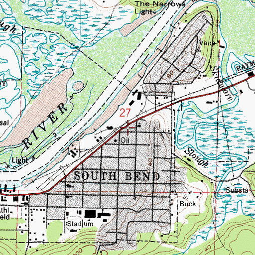 Topographic Map of Grace Community Church, WA