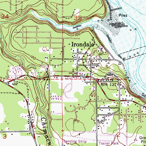 Topographic Map of Irondale Church of Port Hadlock, WA