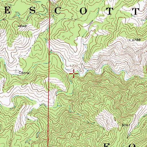 Topographic Map of Bear Creek, AZ