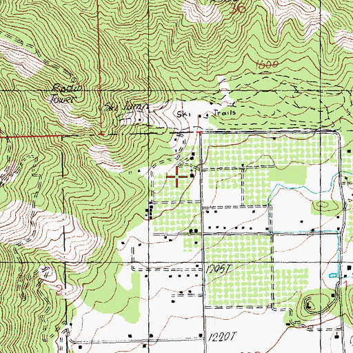Topographic Map of Leavenworth Adventist Church, WA