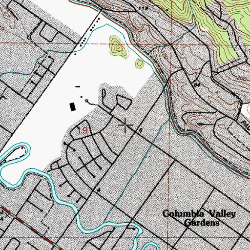 Topographic Map of Longview Presbyterian Church, WA