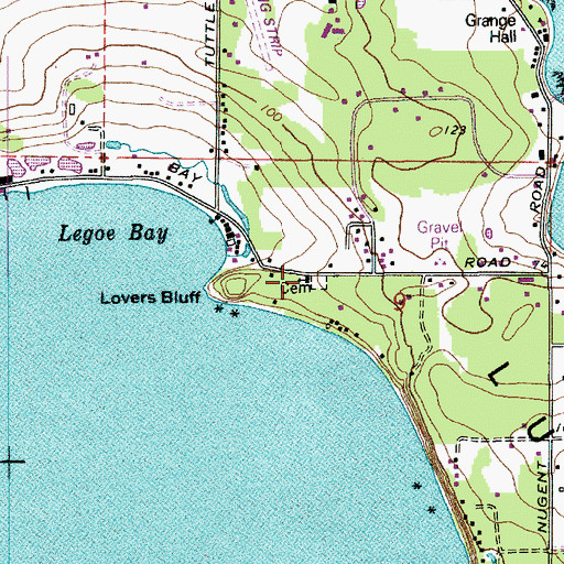 Topographic Map of Lummi Island Congregational Church, WA