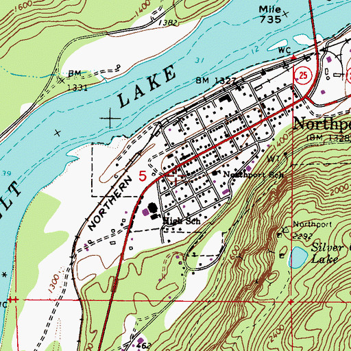 Topographic Map of New Hope Assembly of God Church, WA