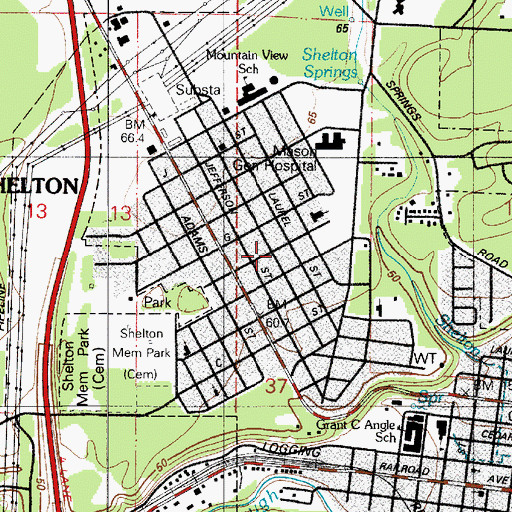 Topographic Map of New Horizons Church of God, WA