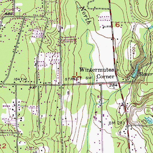 Topographic Map of North Creek Presbyterian Church, WA