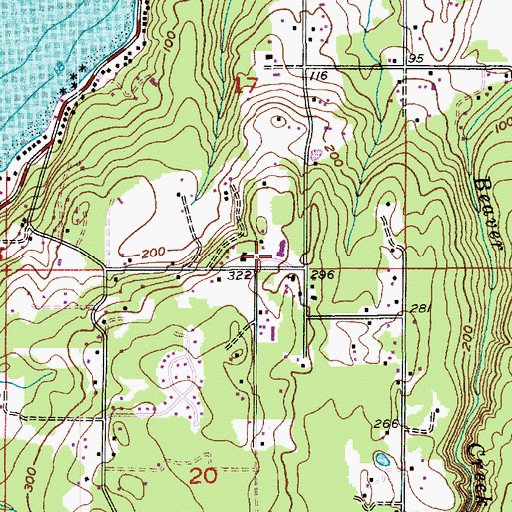 Topographic Map of Elim Lutheran Church, WA