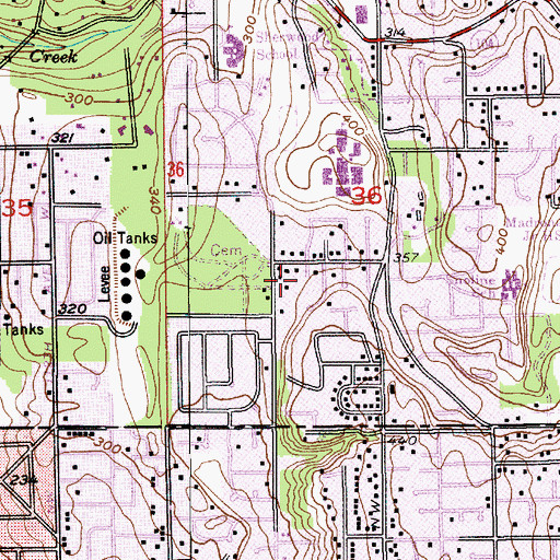 Topographic Map of Faith Community Church, WA
