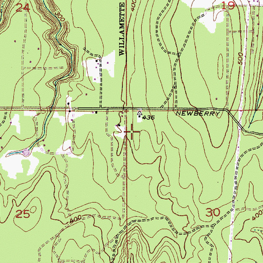 Topographic Map of Faith Fellowship Church, WA