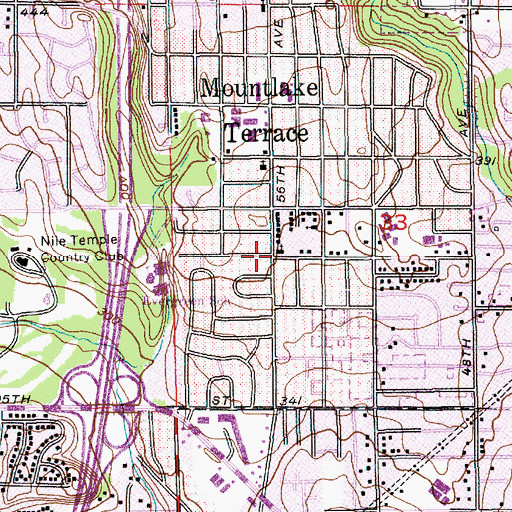 Topographic Map of Muslim Association of the Northwest, WA