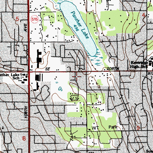 Topographic Map of Galilee Baptist Church, WA