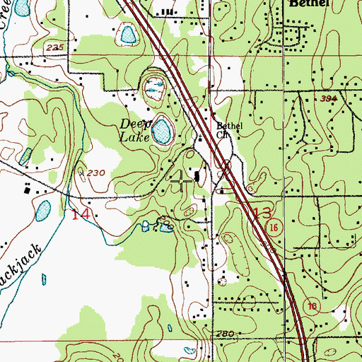 Topographic Map of Grace Bible Church, WA