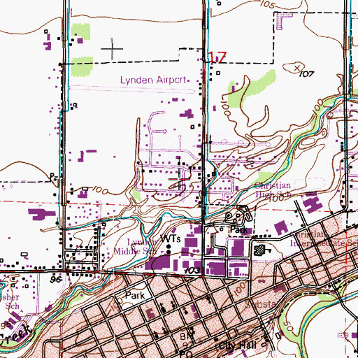 Topographic Map of Protestant Reformed Church, WA