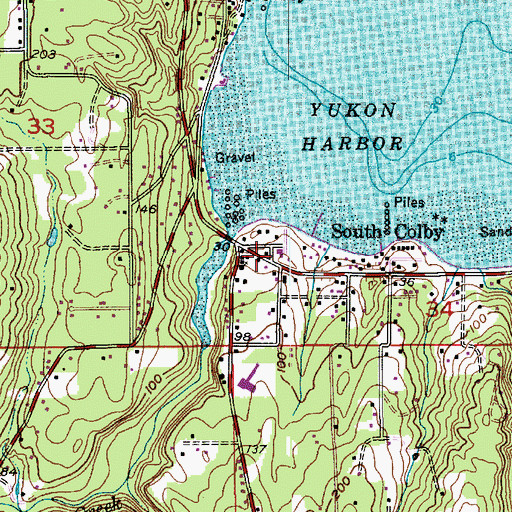Topographic Map of Colby United Methodist Church, WA