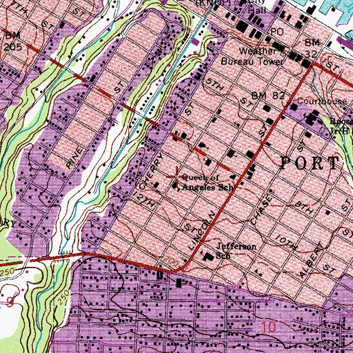 Topographic Map of Seventh Day Adventist Church, WA