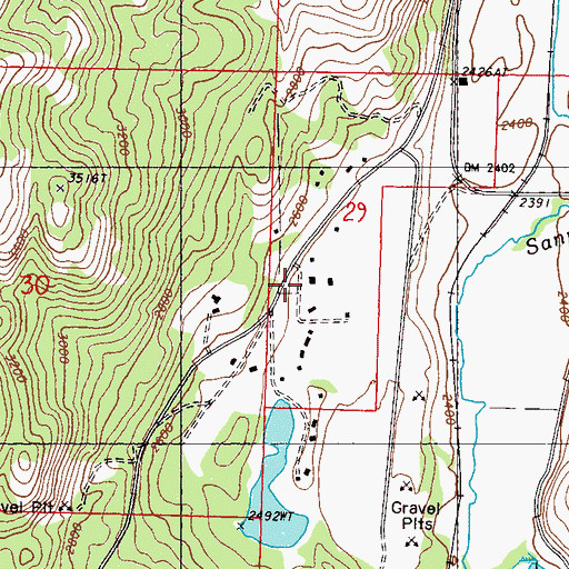 Topographic Map of Seventh Day Adventist Church, WA