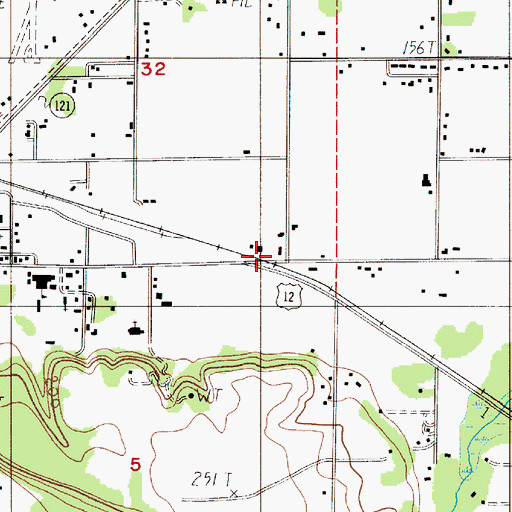 Topographic Map of Crossroads Foursquare Church, WA