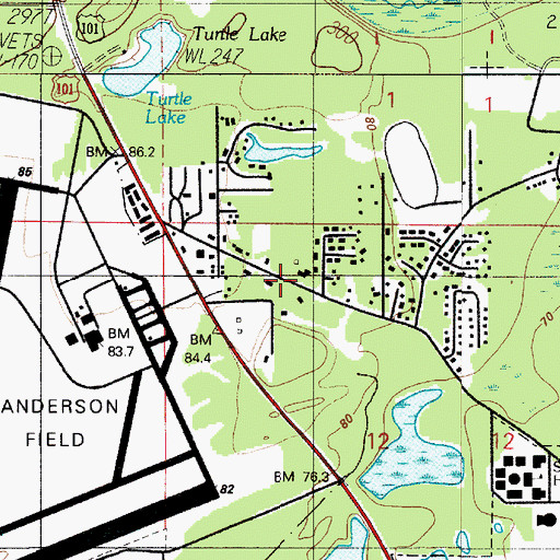 Topographic Map of Shelton Presbyterian Church, WA