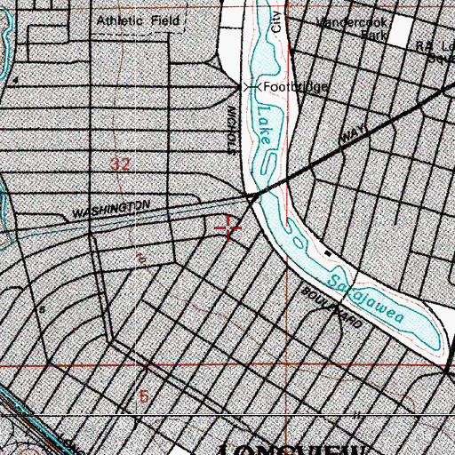 Topographic Map of Saint Rose Catholic Church, WA