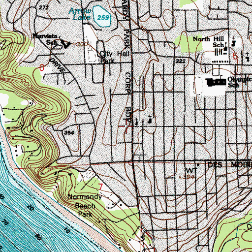 Topographic Map of Taproot Church, WA