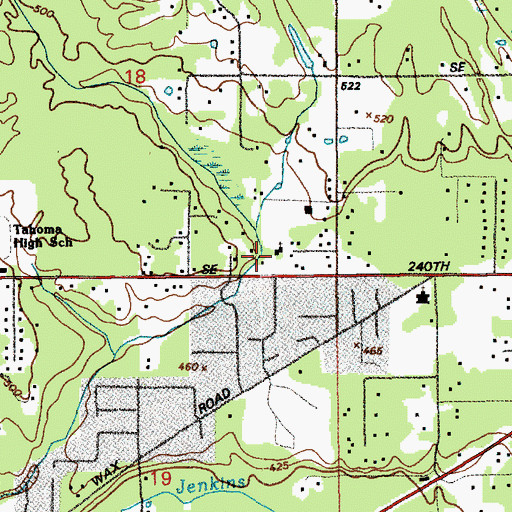 Topographic Map of Alliance Bible Church, WA