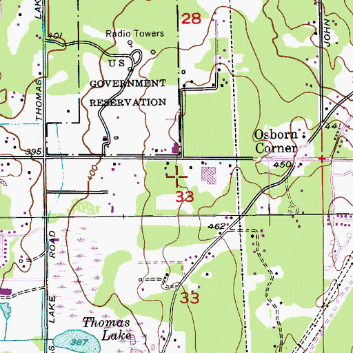 Topographic Map of Advent Lutheran Church, WA