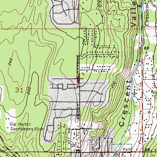 Topographic Map of Agnus Dei Lutheran Church, WA
