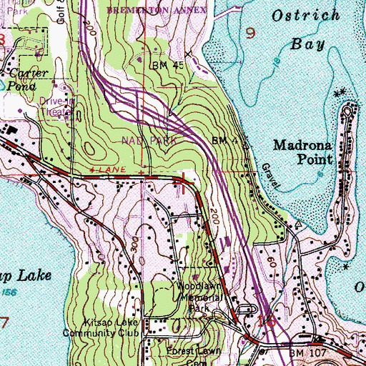 Topographic Map of Abundant Life Foursquare Church, WA