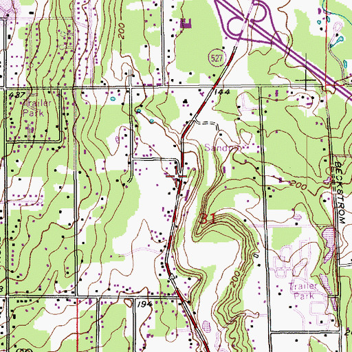 Topographic Map of Ananda Meditation Temple, WA