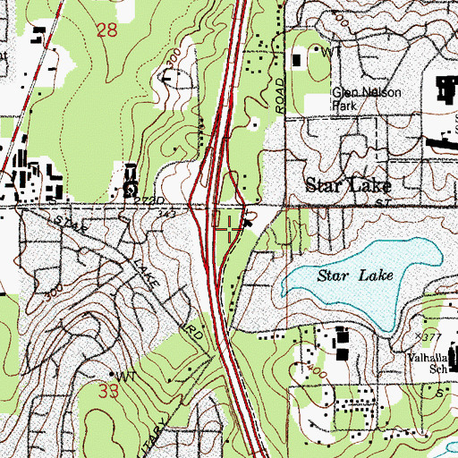 Topographic Map of All Saints Lutheran Church, WA