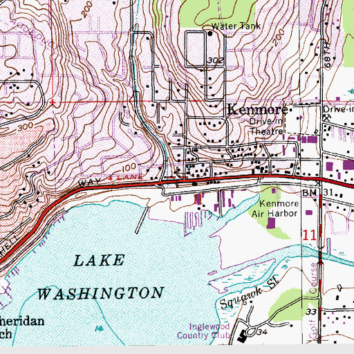 Topographic Map of Bethany Bible Church, WA