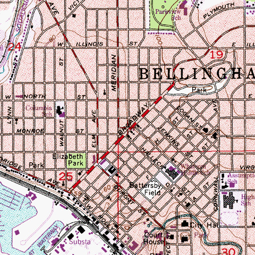 Topographic Map of Congregation Beth Israel, WA