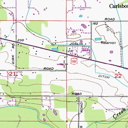 Topographic Map of Calvary Chapel, WA