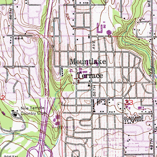 Topographic Map of Calvary Fellowship Church, WA