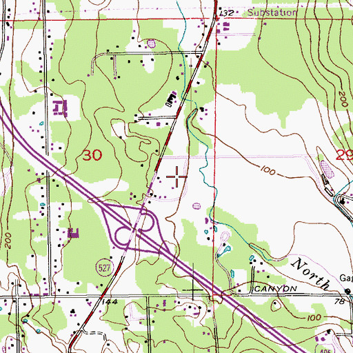 Topographic Map of Canyon Hills Community Church, WA