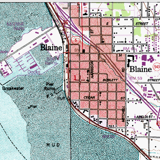 Topographic Map of Christ Episcopal Church, WA