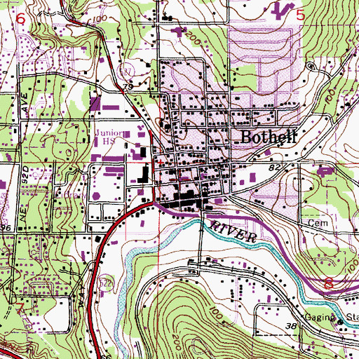 Topographic Map of First Church of Christ Scientist, WA