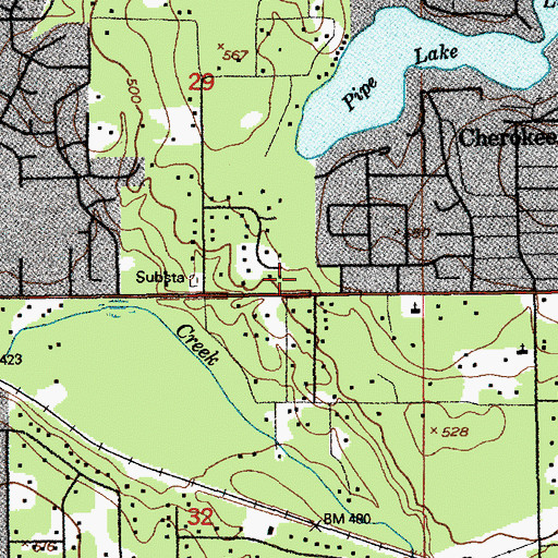 Topographic Map of Cornerstone United Methodist Church, WA