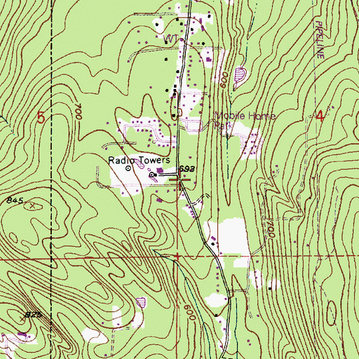 Topographic Map of Woodside Spiritual Center, WA
