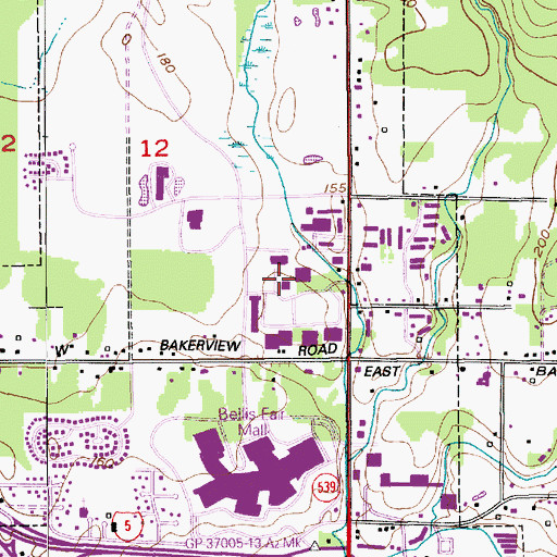Topographic Map of Christ the King Community Church, WA