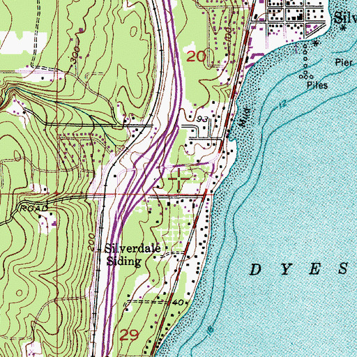 Topographic Map of Christ the King Lutheran Church, WA