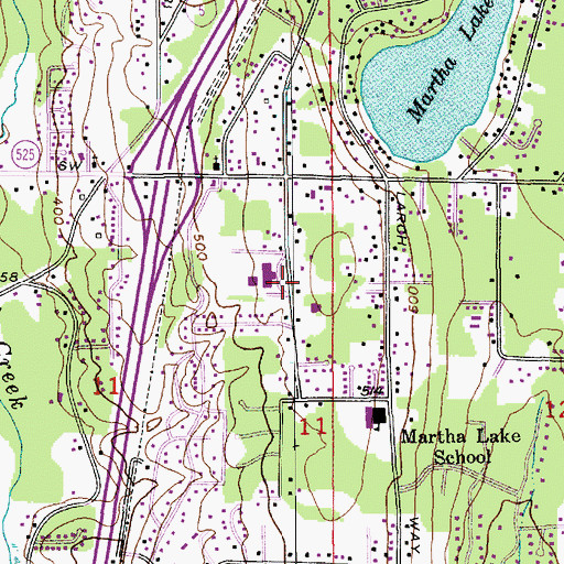 Topographic Map of Christ the Rock Fellowship Church, WA