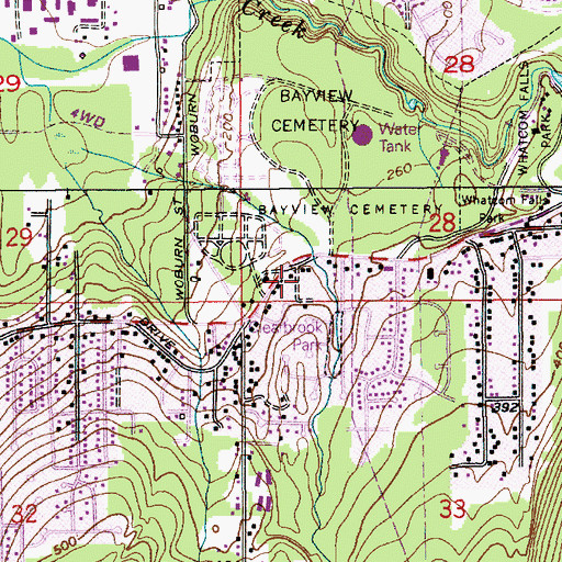 Topographic Map of Christ the Servant Lutheran Church, WA