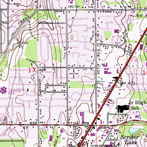 Topographic Map of Evergreen Islamic Institute, WA