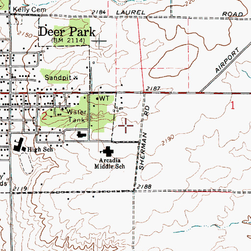 Topographic Map of Faith Lutheran Church, WA