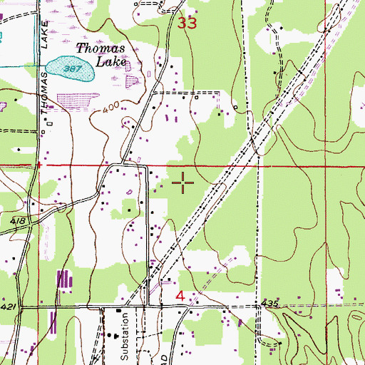 Topographic Map of Gold Creek Community Church, WA