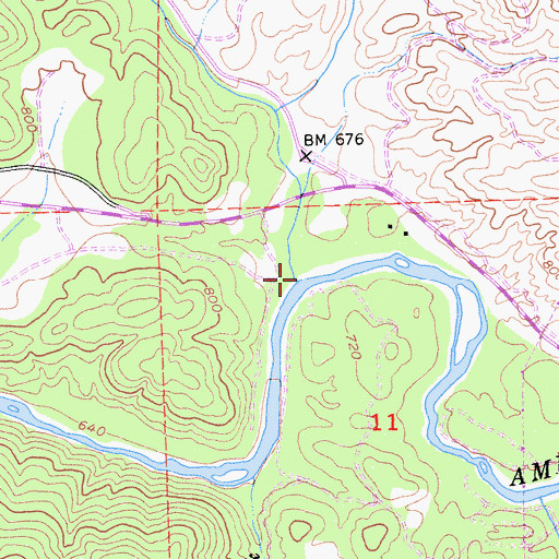 Topographic Map of Greenwood Creek, CA