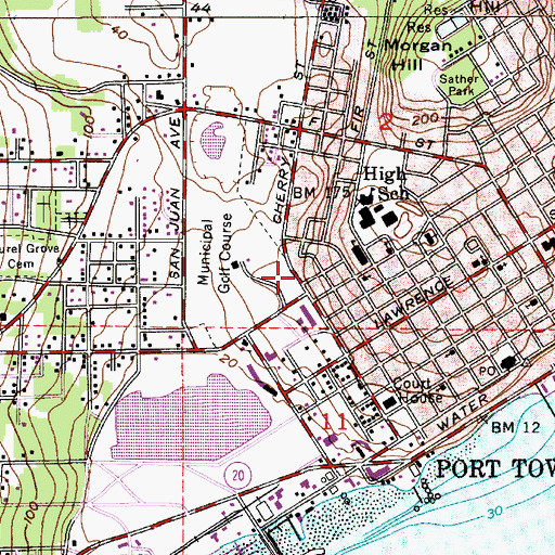 Topographic Map of Grace Lutheran Church, WA