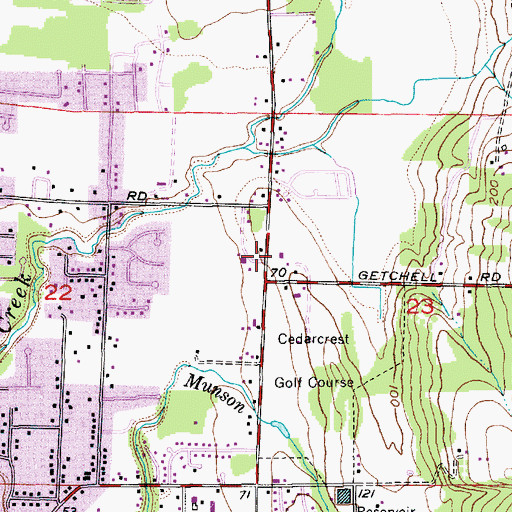 Topographic Map of Grace Bible Church, WA